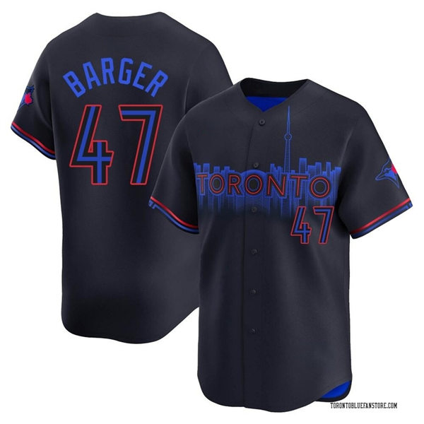 Mens Toronto Blue Jays #47 Addison Barger 2024 City Connect Limited Player Jersey - Black